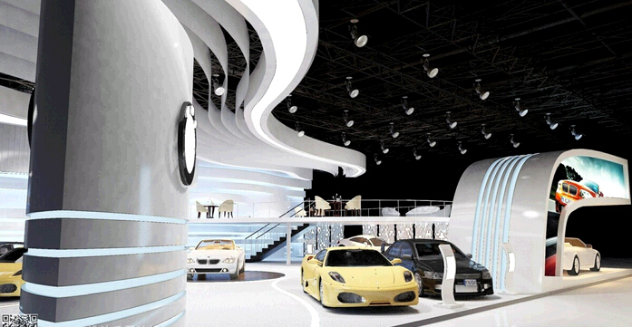 宝马汽车展厅概念设计方案效果图